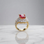 Ruby & Pavé Zirconia Cocktail Ring