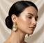Gold Leaf Baroque Pearl Studs