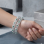 American Diamond Filigree Twin Bangle Set with Colored Stones