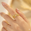 Dainty Crystal Bow Ring