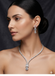 Halo Pendant Pave Necklace & Earring Set