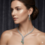 Marquise Leaf American Diamond Necklace & Earring Set