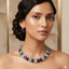 Teardrop Cluster American Diamond Choker Set
