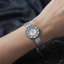 Vintage Flower Case Quartz Watch – Silver Tone