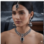 Double Row Jhumka American Diamond Bridal Set with Maang Tikka
