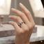 Sapphire Eternity Band Ring – Silver Tone