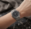 Studded Bezel Roman Numeral Watch – Stainless Steel