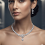 Pavé Floral & Pear Drop Necklace Set
