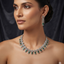Pavé Chevron & Emerald Drop Necklace Set
