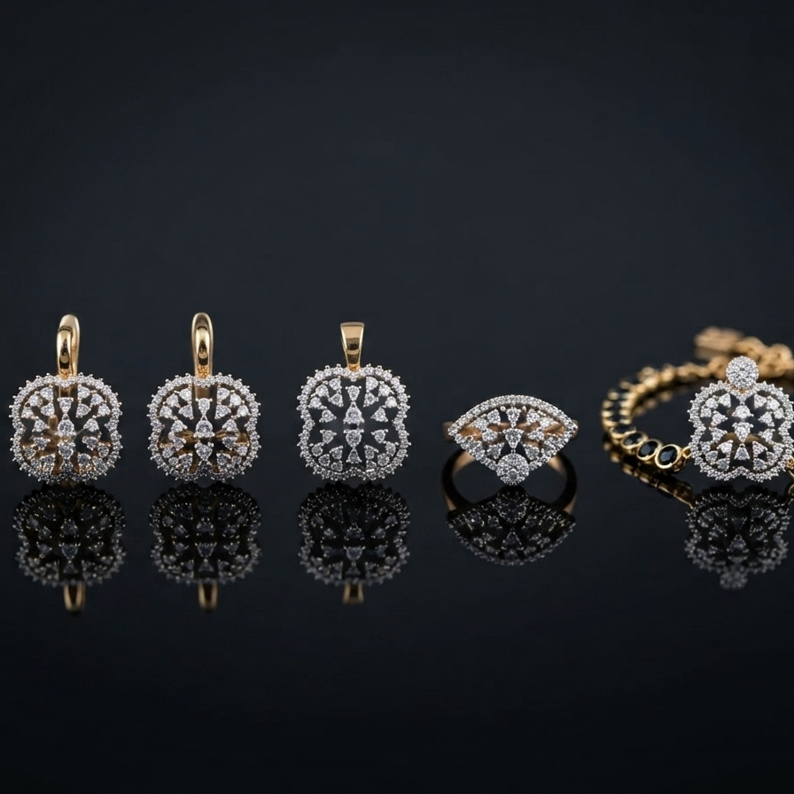Crystal Lattice Complete Jewelry Set