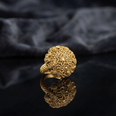 Floral Filigree Cocktail Ring
