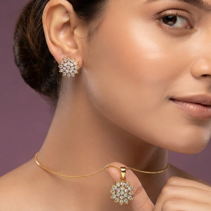 Crystal Starburst Jewelry Set
