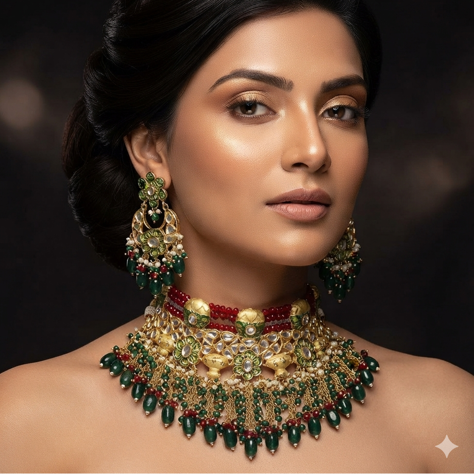 Meenakari Kundan Choker Set