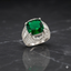 Cushion-Cut Emerald Statement Ring