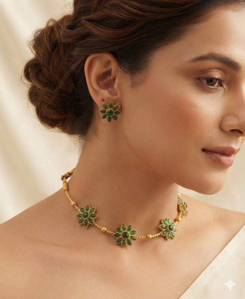 Floral South Indian Choker Set
