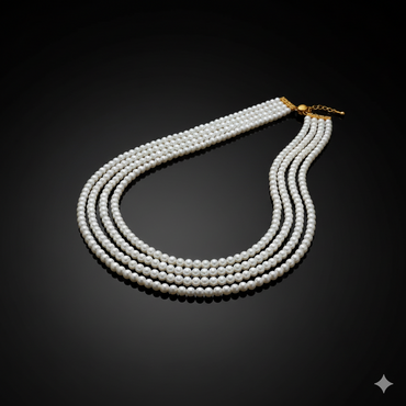 White Pearl Layered Mala