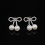 Fancy Pearl Bow Earrings