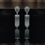 Silver CZ Fringe Drop Earrings