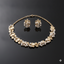 Gold Leaf & Pearl Necklace Set