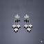 Silver Marquise Crystal Chandelier Earrings