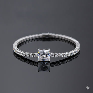 Princess-Cut Solitaire Tennis Bracelet