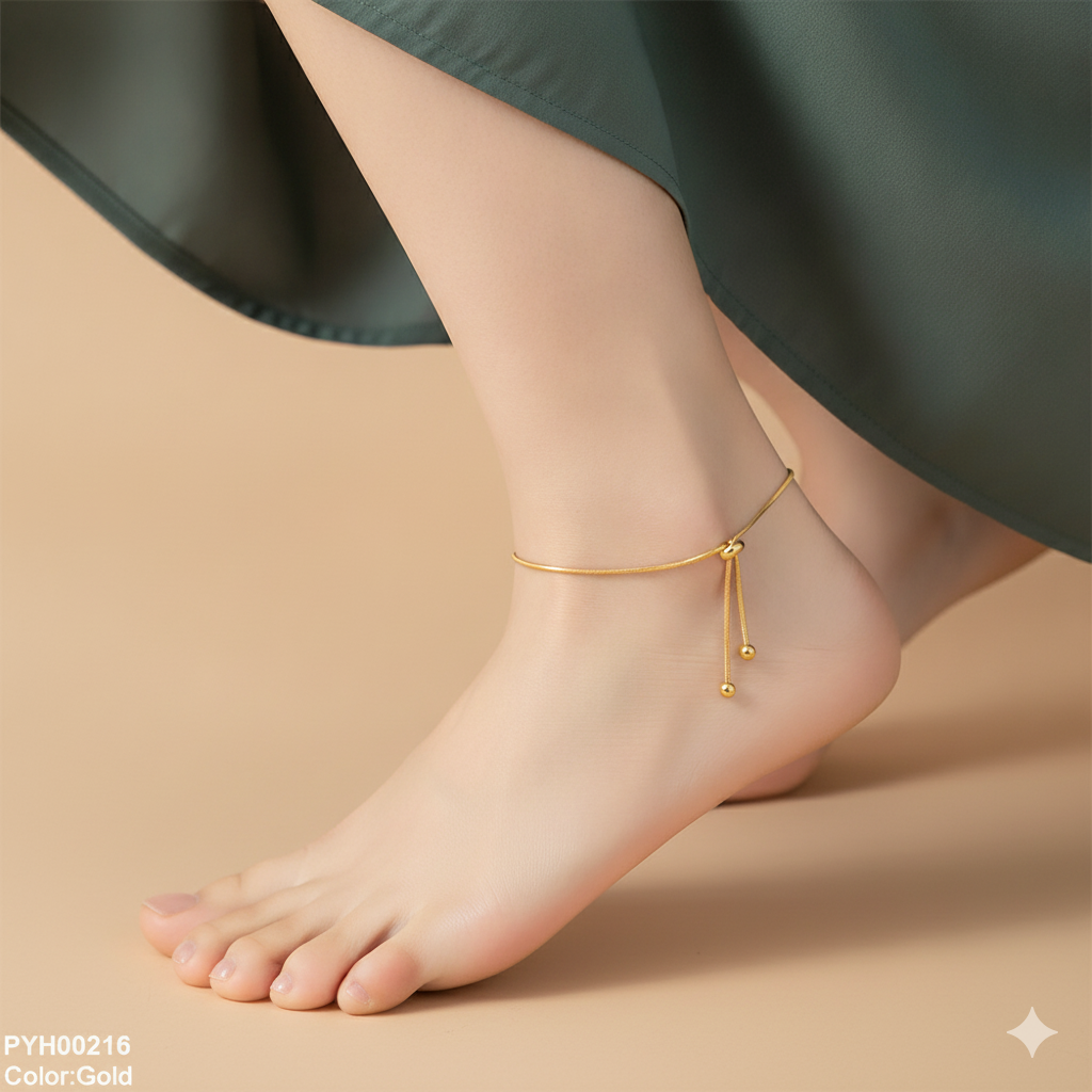 Gold Plated Knot Payal