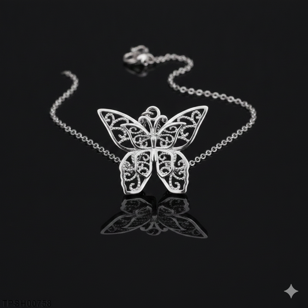 Elegant Butterfly Locket Necklace