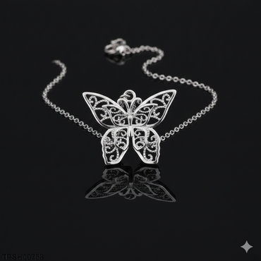 Elegant Butterfly Locket Necklace