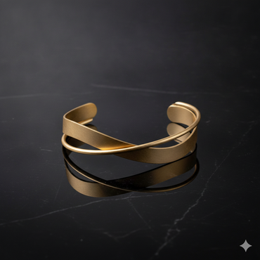 Matte Gold Twisted Cuff