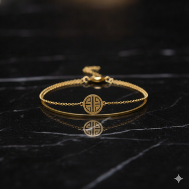 Gold Layered Medallion Cuff