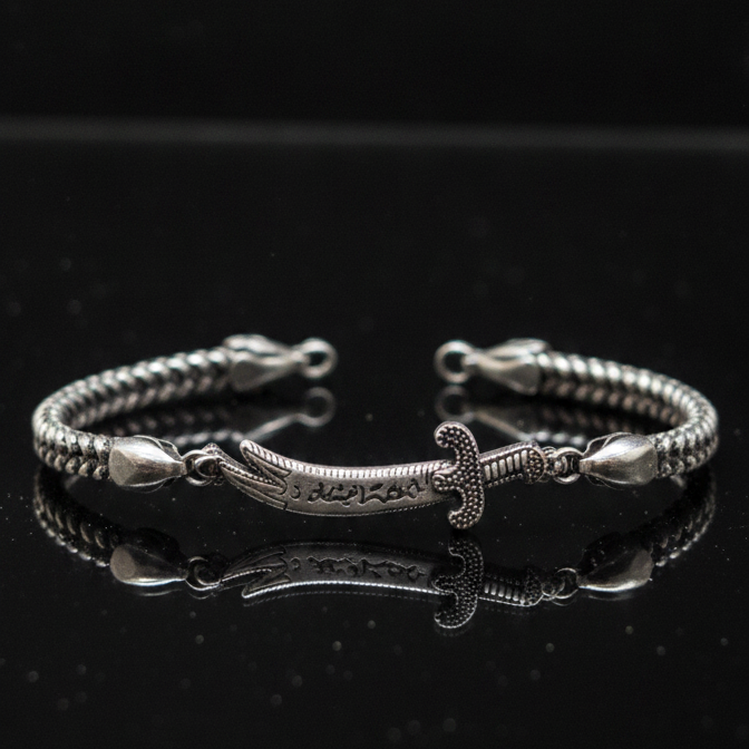 Antique Silver Zulfiqar Cuff