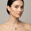 Purple Amethyst Pear Pendant Set