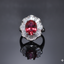 Royal Ruby Baguette Halo Ring