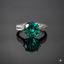 Round Mint-Emerald Solitaire Ring