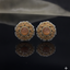 Peach Cat-Eye Mandala Studs