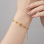 Gold Rose Charm Chain Bracelet