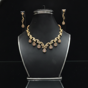Rose Quartz Filigree Necklace Set