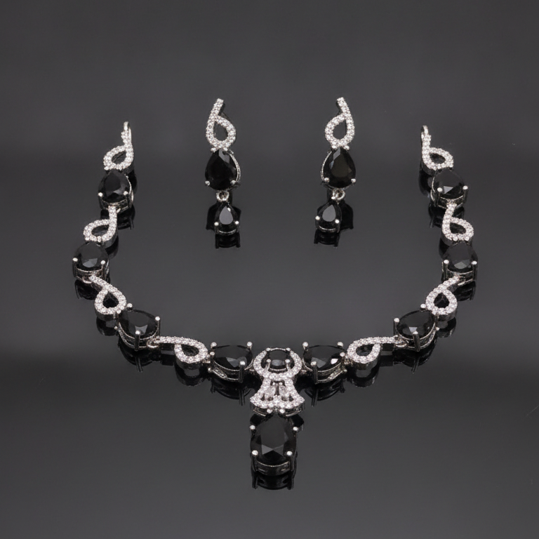 Midnight Infinity Black Gemstone Set