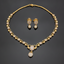 Gold Dainty Floral Necklace Set