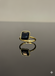 Luxury Antique Stainless Steel Black Stone Ring