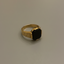 Midnight Crest Signet Ring – Gold-Tone