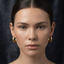 Gold Brushed Oval Huggie Hoop Earrings