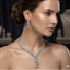 Marquise Leaf American Diamond Necklace & Earring Set