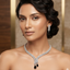 Marquise Leaf American Diamond Necklace & Earring Set