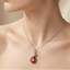 Ruby Teardrop Pendant Set