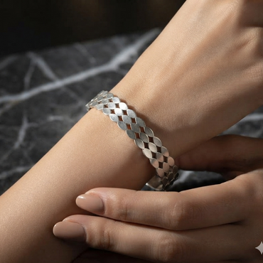 Brushed Scale Statement Bracelet