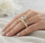 3-Piece Solitaire Bridal Ring Set – Gold Plated