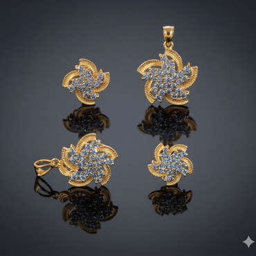 Textured Whirlwind Jewelry Set