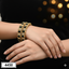 Regal Ruby Red & Zircon Gold-Plated Bangle Set