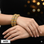 Regal Ruby Red & Zircon Gold-Plated Bangle Set